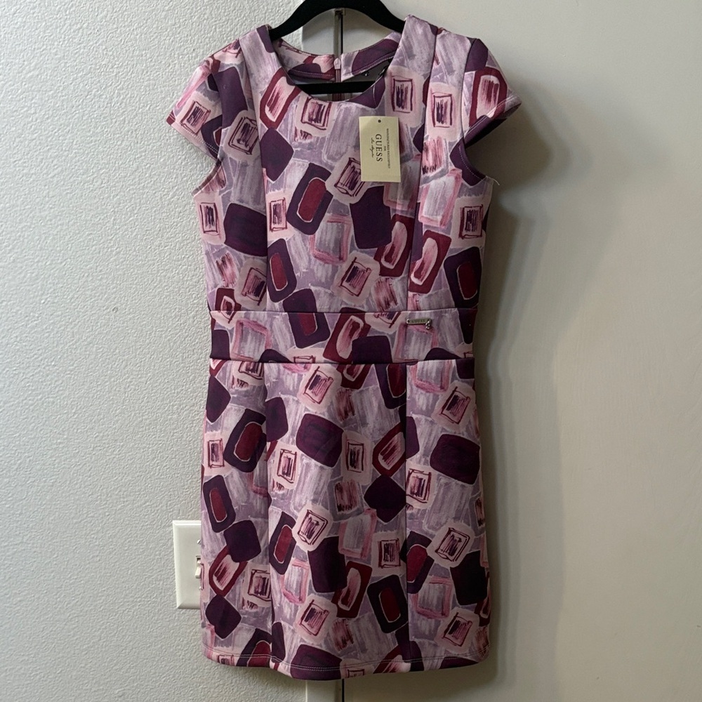 Guess kids Purple and Pink Geometric Mini Dress